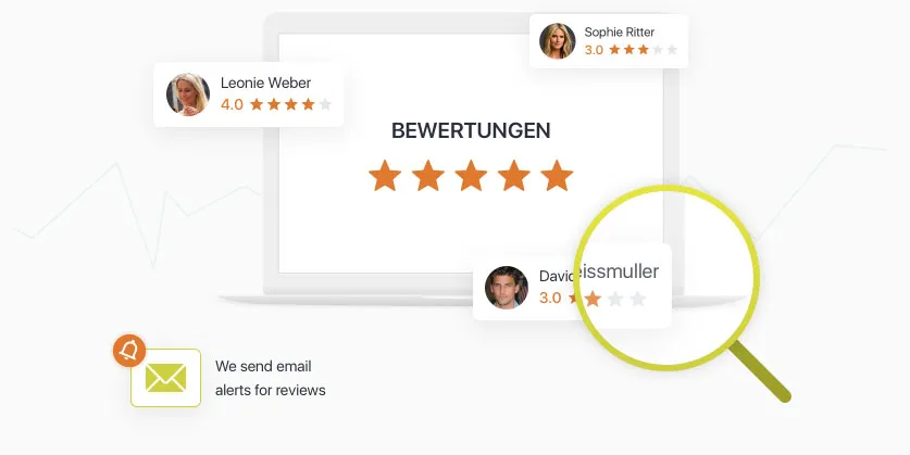 Benachrichtigungen bei neuen Bewertungen