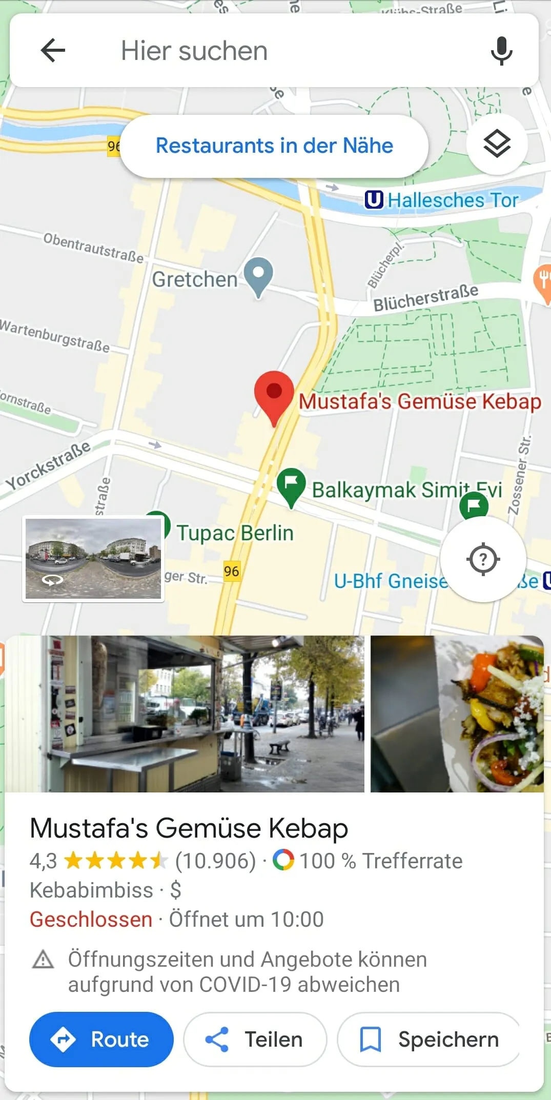 Beispiel von Google Maps